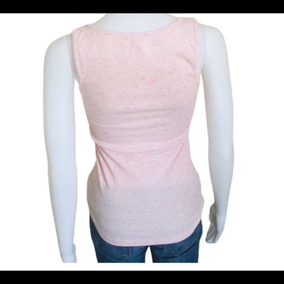 GAP Space Dye Tank/Top With Scoop Neck Blush Pink Size Small - Picture 4 of 11